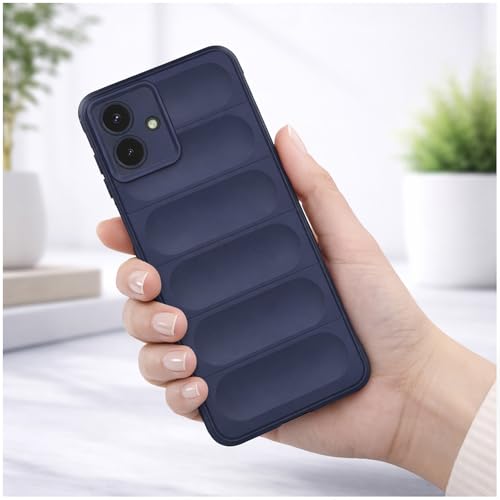 Image of Amazon Basics Mobile Cover for Samsung Galaxy A07 | Full Camera Protection | Liquid Silicon Case | Flexible Bumper Case for Samsung Galaxy A07 4G /5G /F07 4G /M07 4G /M17e 5G /F70e 5G (Dark Blue)