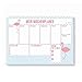 Produktbild 1 Schreibtisch-Unterlage Mein Wochenplaner mit Flamingo-Motiv I DIN A3 I 40 Blatt I Papier blau für Mädchen Kinder zum Abreißen Beschreiben I dv002