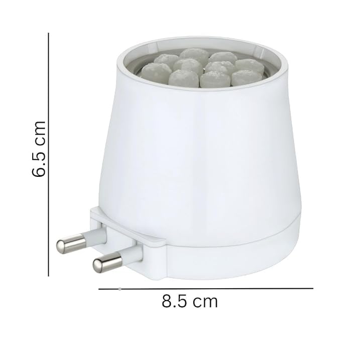 Image of Electric Camphor Diffuser & Night Lamp | Kapoor Dani Stand for Home | Mosquito Repellent, Air Purifier & Aroma Burner | Shock-Proof Design with Temperature Protection | Direct Plug-in (Blue)