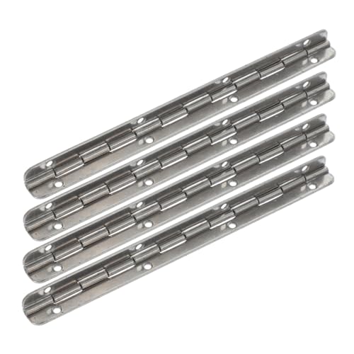 KICHOUSE 4pcs Wooden Box Piano Hinge Pianohings Offset Hinge Small Hinges for Crafts Butt Hinges Brass Small Hinges Replacement Cabinet Hinges Aluminum Hinge Boat Hinges Iron Silver