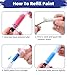 Fillable Touch Up Paint Pen Brush, 3 Pcs Paint Pen for Wall Touch Up, Refillable Paint Pens for Walls, Wood Floors, Cabinets, Windows, Doors (6 Pcs Pack of 1)
