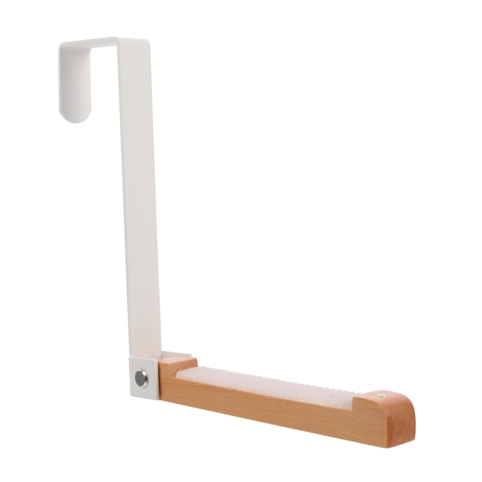 Alipis Hook Door Rack Rear Coat Hanger Storage Iron Wood Over Door Organizer No Nail Easy Mount Elegant for Coats Towels Bags