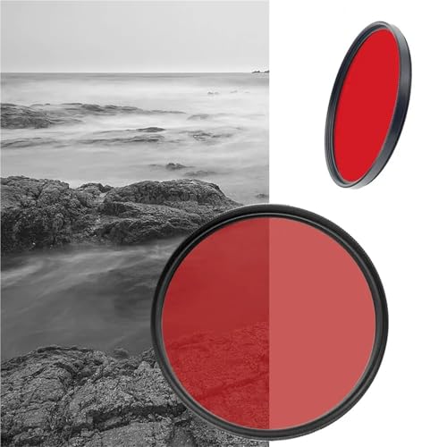 Filtro de resina a todo color de 37 a 82 mm rojo y azul para cámara 6