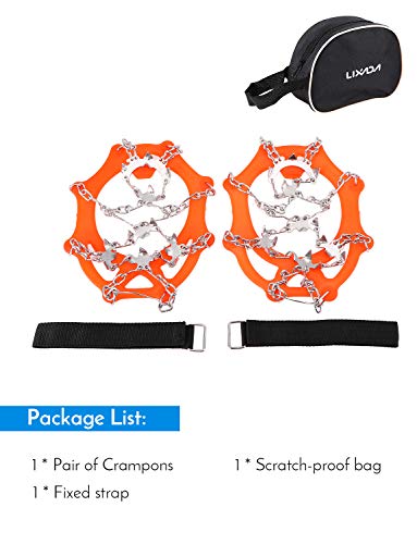 Chuteiras de tração Spikes Crampons Apertos de neve de gelo com 19 aço inoxidável Spikes Sapatos Ant