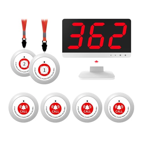 SavvyMate Nurse Call System,Wireless Caregiver Pager Calling System,1000ft, 6 Alert