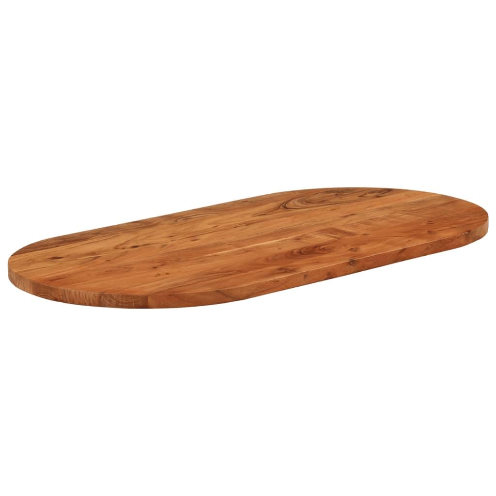 vidaXL Piano Tavolo 80x40x2,5cm Ovale in Legno Massello di Acacia, Piano per Tavolo in Legno, Piano sostitutivo, Piano di Sostituzione