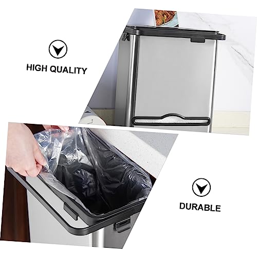 Caneca de basura rectangular para colgar de acero inoxidable miniatura 4