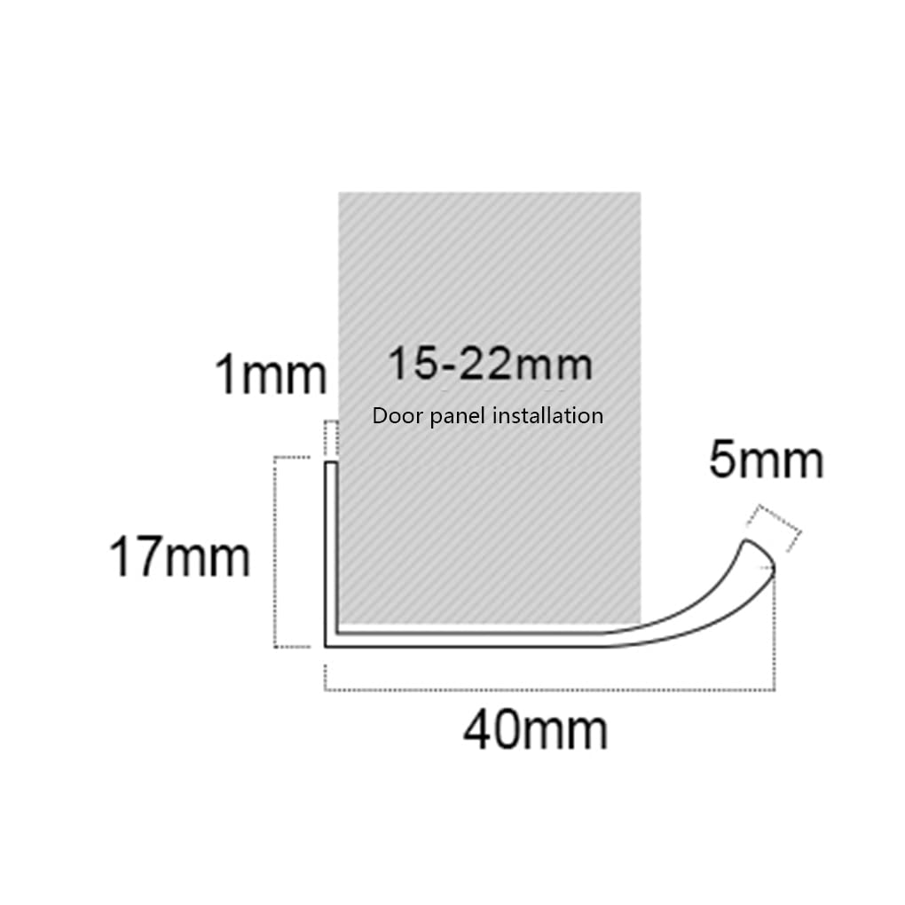 Uchwyt Na Palec Edge, 2 Paczki Szafka Meblowa Ukryte Uchwyty Ukryty Do Szafy Zaokrąglone Szuflad Kuchenne Gałki Ze Stopu Aluminium Dźwignie Drzwi(White,Length 120mm)