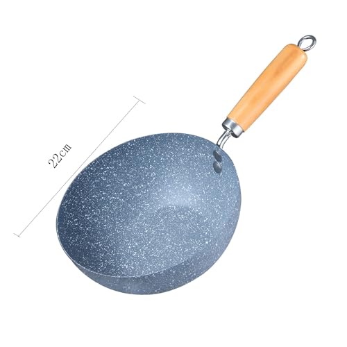 Wok de acero antiadherente con fondo plano 22 cm miniatura 2