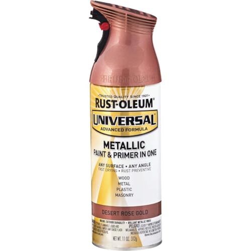 Image of Rust-Oleum 342919 Universal All Surface Metallic Spray Paint, 11 oz, Desert Rose Gold