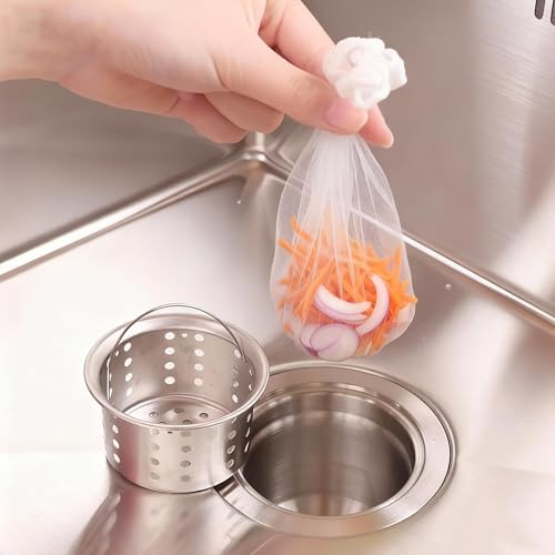 500 bolsas desechables para colador de fregadero miniatura 7