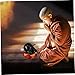 Alipis Buddhist Meditation Block Set Muyu with Cushion Mallet Premium Temple Decor for Monks for Meditation Prayer Smooth Finish for Melodious Sound