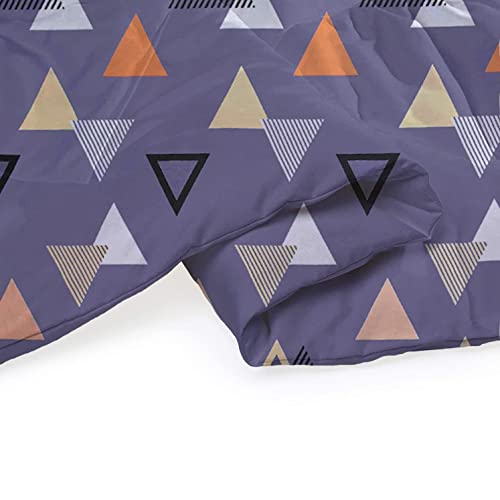 Image of Amazon Brand - Umi Reversible Super Soft Double Bed AC Comforter /Blanket /Quilt /Rajai 220 GSM Microfiber Diamond Stitch (90 inch x 100 inch Inches /228cm x 254cm) - Comforter Double Bed|Blue & White & Orange