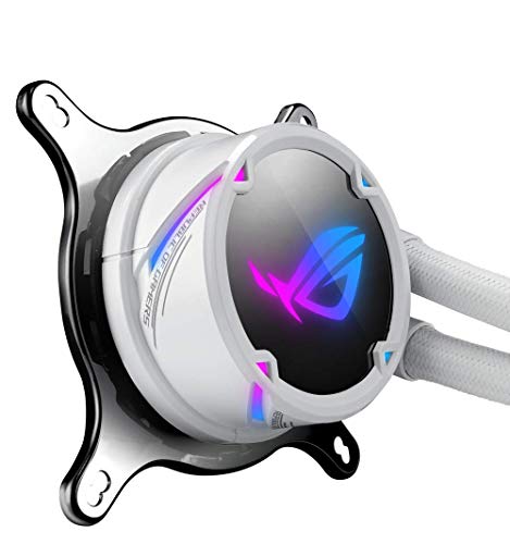 ASUS ROG STRIX LC 360 RGB White Edition, Cooler CPU All-in-One ROG, con Illuminazione Addressable RGB, Aura Sync, Rivestimento Pompa NCVM e Ventola del Radiatore ROG 3 FAN 120 mm