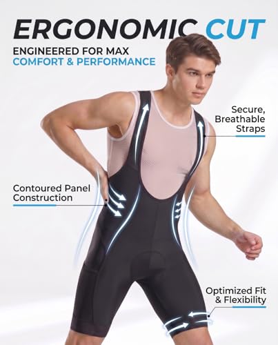 Image of Ceroti Custom Apparel Service Men's Pro Long Inseam Cycling Bibs, Side Cargo Pockets Bibs Optional,Bike Shorts UPF50+