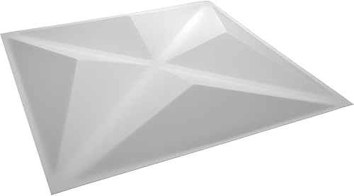 Miniatura 6 de Ekena Millwork WP12X12KEWH-CASE-10 11 7/8 pulgadas de ancho x 11 7/8 pulgadas de alto Kent EnduraWall Decorativo 3D Panel de pared cubre 9.79 pies