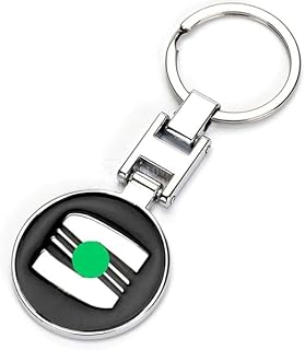Car keychain - nickel plated double sided logo - suitable for car keys - motorcycle - family keys - compatible with S black