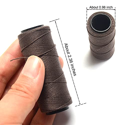 3 rollos de hilo marrón para tejer, 65 yards c/u miniatura 3