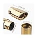 Gold Stainless Steel Exhaust Pipe Sleeve Tail Throat Muffler Tip, Silencing Modified Exhaust Pipe for Cars(Silvery Curved)