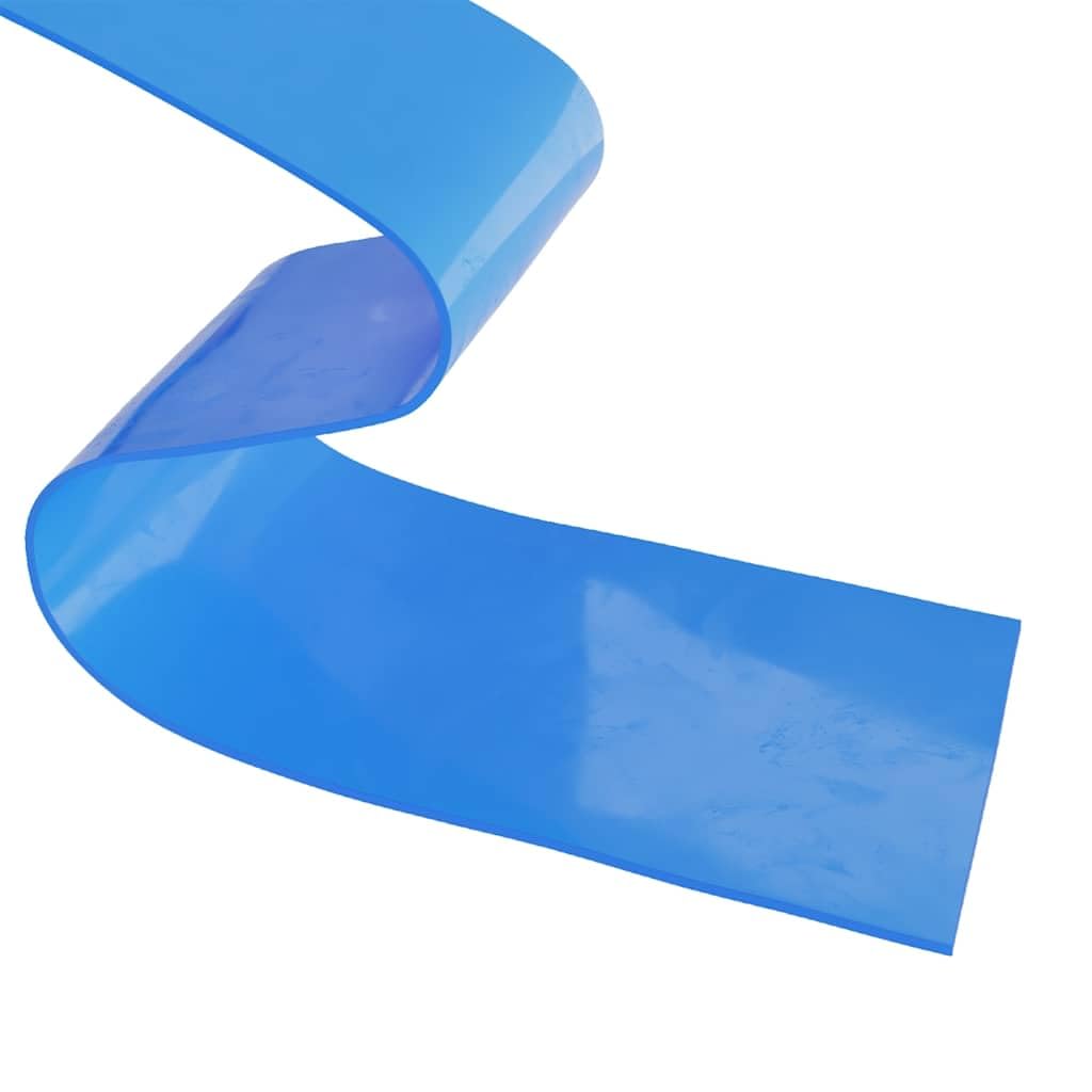 Cortina de puerta azul de PVC 200 mm de ancho 1,6 mm de grosor 25 m de longitud con protección visual y protección contra el frío para ventanas, puertas, balcones, salones, dormitorios