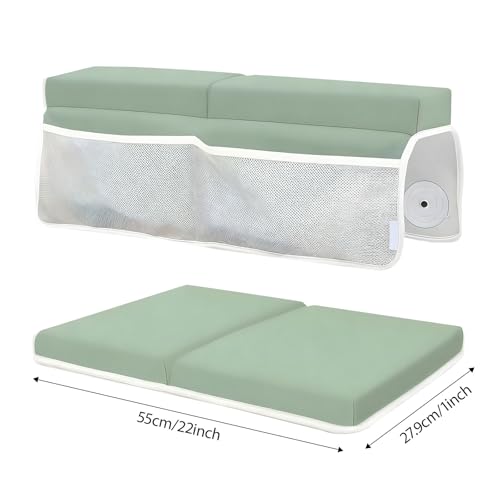 Almohadillas antideslizantes baño bebé para evitar caídas con ventosas y organizador de juguetes 4