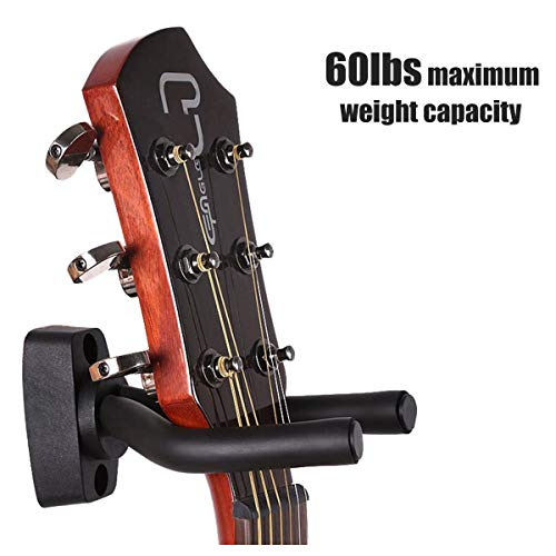 Guitar Wall Hangers, 6 Pack Wall Mount Guitar Holders, Bass Acoustic Electric Guitar Display Stands Wall Hooks for String Instruments Mandolins Banjos Ukuleles, Guitar Accessories, Easy to Install - Thumbnail 5