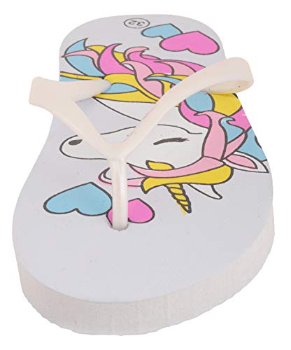 Image of Yellow Bee Unicorn Thong Slippers for Girls - Pink, Cool Summer Slippers for Home, Cute Slippers /Chappals for Girls Wearing at Home or Playing, Non-Slip and Lightweight Slippers
