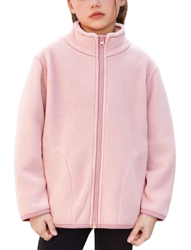 Happy Cherry Girls Boys Full Zip Soft Polar Fleece Jacket Winter Outerwear Warm Coat With Pockets