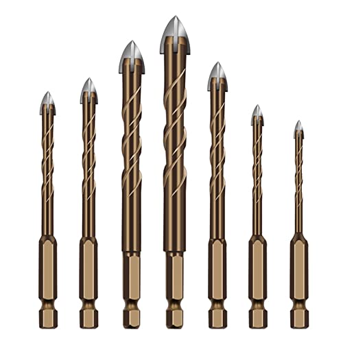 Brocas para azulejo y metal 7 piezas 3-12 mm hexagonal miniatura 2