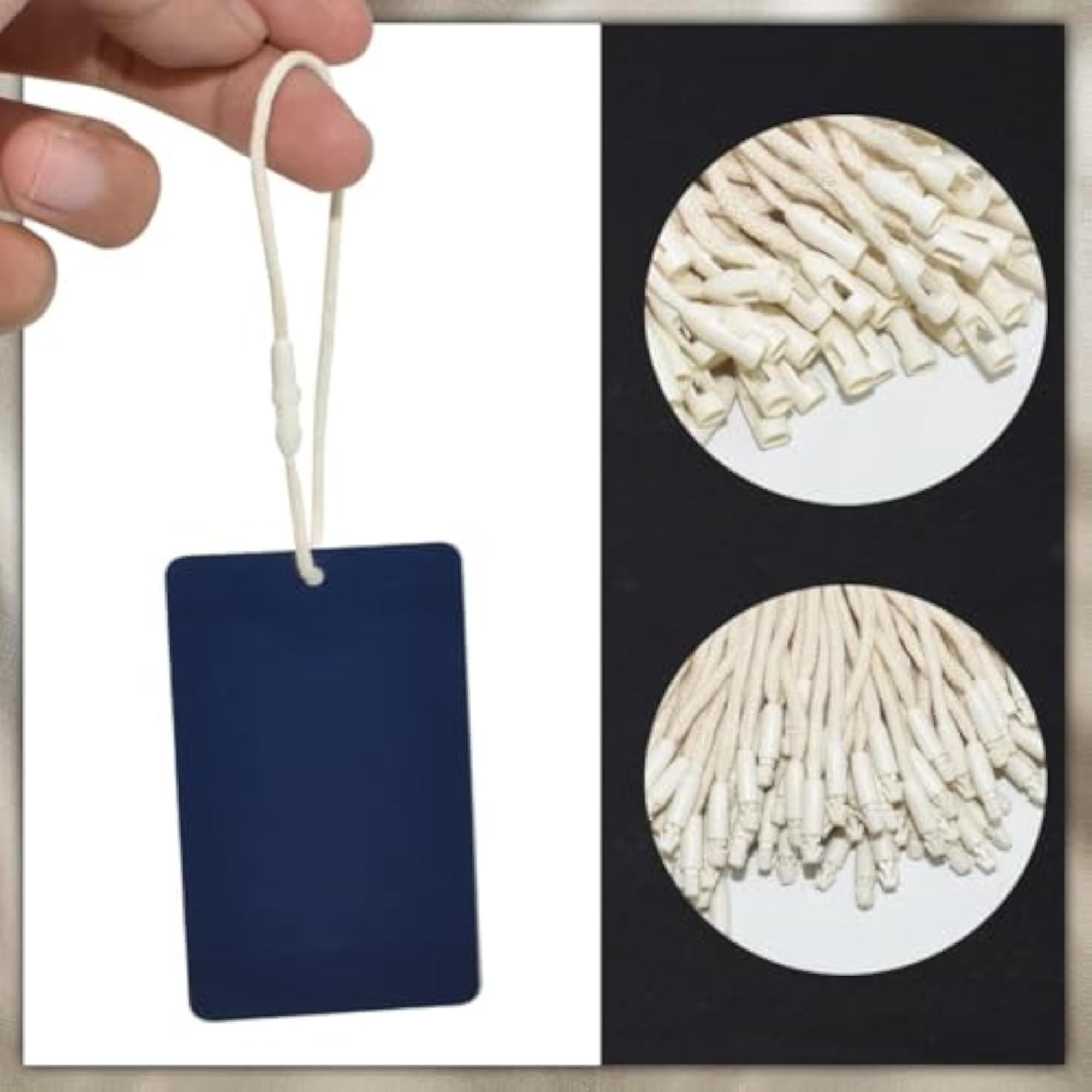 Wax Hang Tag String Rope with Snap Lock Pin