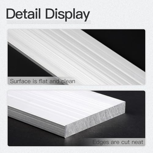 Image of 3 /8 inch (10mm) X 3 inch(75mm) Square Aluminum Flat Bar 12 inch Long, 2 Pieces 6061 General Purpose Plate T6511 Solid New Mill