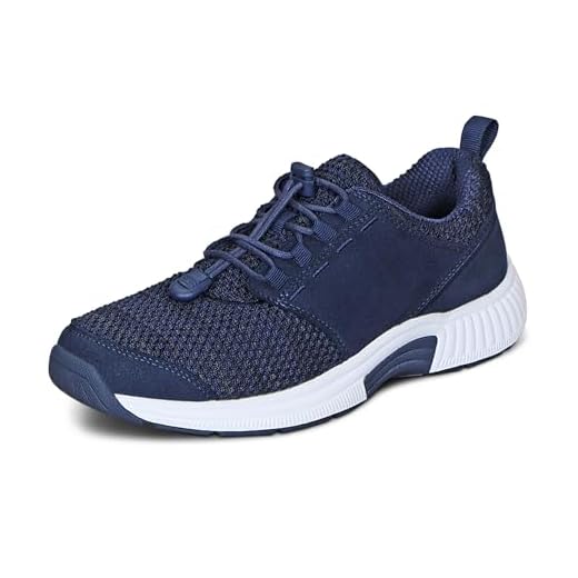 Orthofeet Proven Plantar Fasciitis, Foot and Heel Pain Relief. Extended Widths. Orthopedic Walking Shoes Diabetic Bunions Women’s Sneakers, Francis Blue