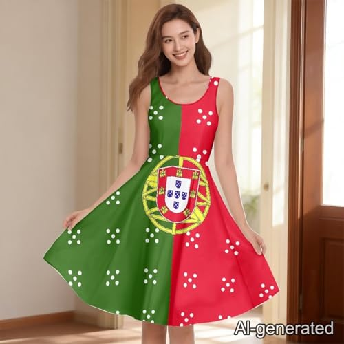 Image of Renewold Women's Sleeveless Tank Dress with Pockets, Casual Scoop Neck A-Line Sundress for Summer, Travel and Vacation