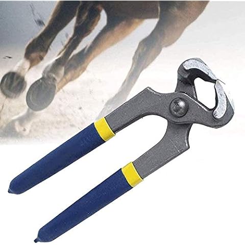 SAHAPA Hufzange für Pferde, Horse Hoof Farriers Nipper,Nagelzangen Nussknacker Nagelzangen Klauenzangen Nägel Ziehen Kabelzange Schuhreparaturzange Werkzeug, für Tierhufreparatur Cover