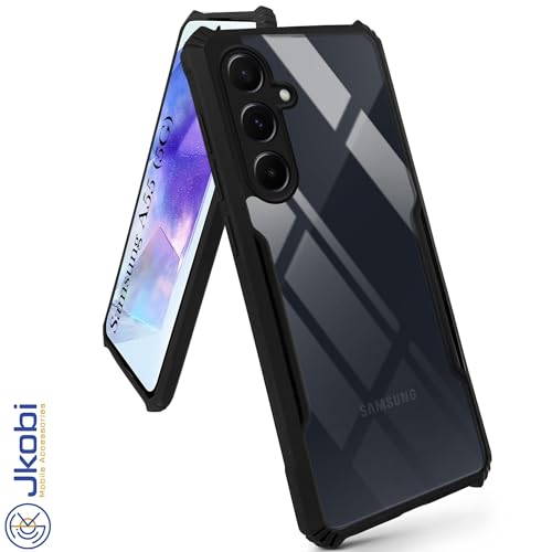 Image of Jkobi Back Cover Case for Samsung Galaxy A55 5G (Shockproof with Polycarbonate Clear Panel | Professional Black)
