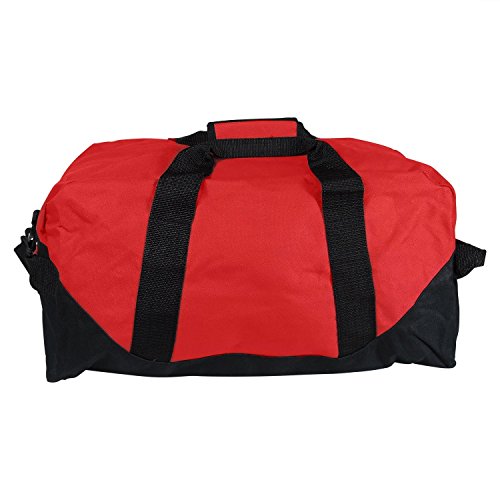 iEquip Duffle Bag, Gym bag, Heavy Duty Travel Bag Two Tone (Red - Large (21