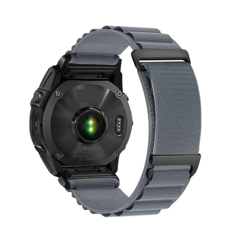 �ɓK������Garmin Tactix 8/Fenix 8/7/6/5x�ʋC���i�C�������[�v���v�x���g�v�����O��(Grey,22mm)