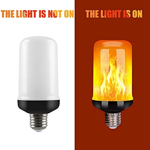 Flame Lamp | Flame Effect Bulb | LED Flickering Light Bulb, 4 Lighting Modes Indoor/Outdoor Decorative Atmosphere LED Lamps for Home / Garden / Halloween / Christmas, 5W E27 Flame Bulb (2 Pack)