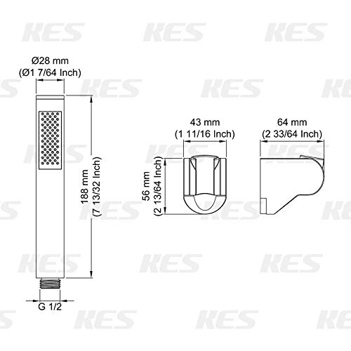 Kes Bathroom Handheld Shower Head With Extra Long Hose And Bracket Holder Brushed Stainless Steel, Lp150-Bs #TOP3