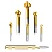 Produktbild 6PCS 90°Kegelsenker Satz Fasefräser Set Senker Set Senkbohrer Senker Entgrater Set Zum Anfasen in der Holzbearbeitung Mit Automatischem Zentrierbohrer 6.3/8.3/10.4/12.4/16.5/20.5 MM