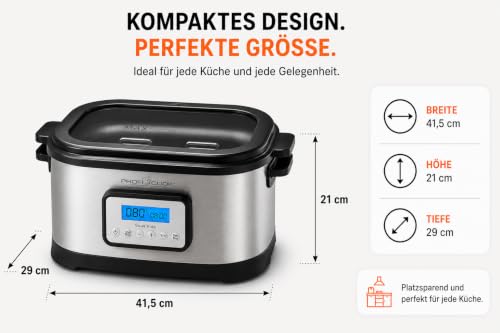Miniatura 4 de Cocedor Sous Vide Proficook 8,5l De Capacidad Cocción Precisa Recipiente Con Temporizador De 72 Horas Incluye Olla De Cocción Lenta, Yogurtera Y Función De Mantenimiento Del Calor Pc-Sv 1112