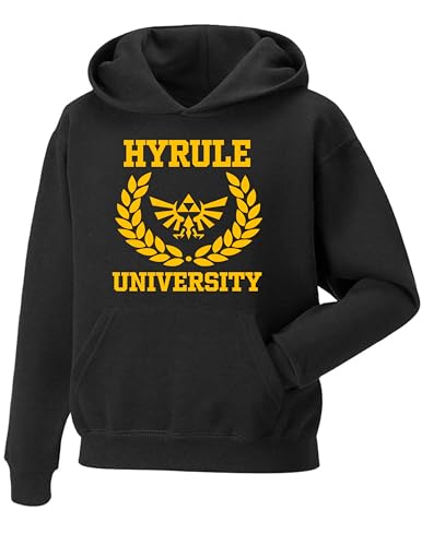 Image of Inspired Crest of Hyrule University Hoodie Boys Gaming hoodies| Cool Video Game Fan Premium Quality Unisex Pullover Jumper TV Shows Boys Hoodie for UK Men/Women/Kids for Fans, Birthday Christmas