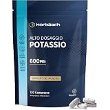 Potassio Integratore 800mg - 120 Compresse Vegane - ad Alto Dosaggio