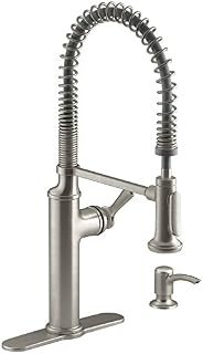 Kohler K-R10651-SD-VS Sous Pro-Style Single-Handle Pull-Down Sprayer Kitchen Faucet in Vibrant Stainless