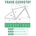 HWEVDHJ Gravel Road Bike Frameset 700C Disc Brake Bike Frame 46CM 48CM 50CM Aluminum Alloy Bicycle Frames Thru Axle F12*100mm R12*142mm with Carbon Fiber Fork Internal Routing(Green,50cm)