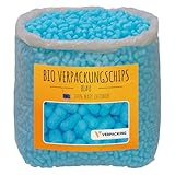 verpacking chips de calage BIO en amidon de maïs [couleur & quantité au choix] matériau de calage pour colis 25 litres - bleu