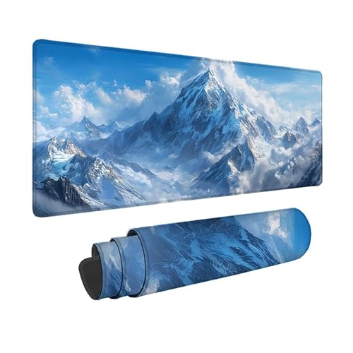 Tapis souris montagne XXL sous main bureau imperméable pour PC gamer