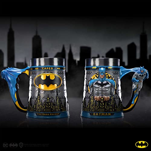 Miniatura 2 de Nemesis Now Batman The Caped Crusader Tankard 15,5 Cm, Resina, Producto Oficial De Dc, Taza De Cerveza Batman, Fundida En La Mejor Resina, Pintada A Mano Por Expertos, Inserto Extraíble