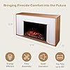 Modern Ember Arrie Smart Electric Fireplace Mantel Package | 33” Firebox Heater | Fluted Details w/Curved Leg Design | Multi-Flame Colors & Speed | Alexa/WiFi Enabled - Remote Included #1