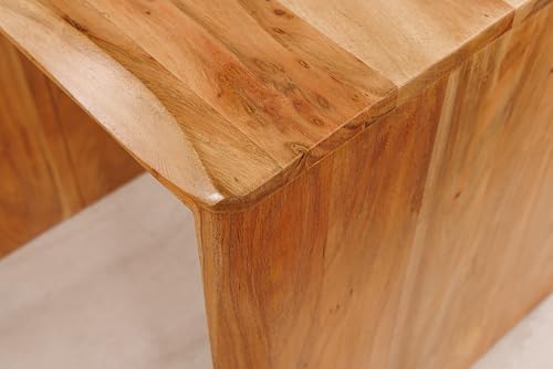 Riess Ambiente 2er Set Beistelltische Mammut - 55cm - braun - Akazie Massivholz - Couchtische Dekotische platzsparend – Bild 6